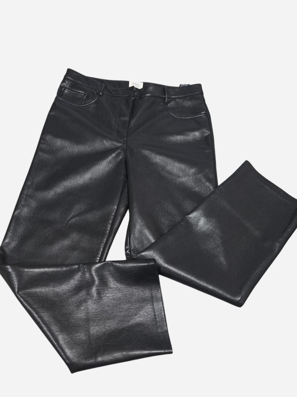 Wilfred Black Faux Leather Flare Jeans